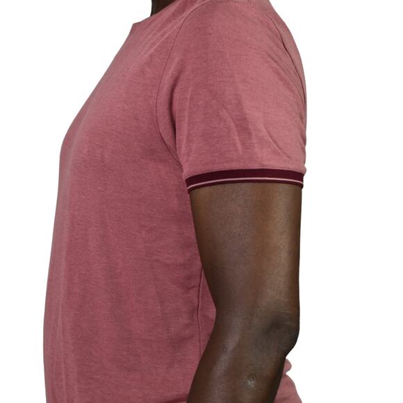Ted Baker T Shirt Pink Crew Neck Short Sleeves Regular Fit Cotton Size XXL Mens - Picture 10 of 11